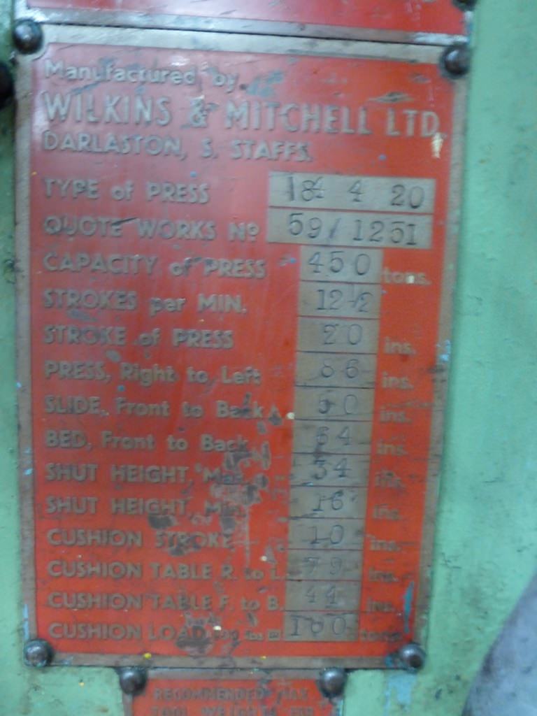 WILKINS & MITCHELL 184-4-20 